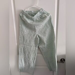 Primark Mint Green Embroidered Pants